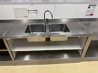 Rvs spoel- en werktafel - afbeelding 2 van  5