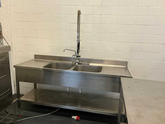 Rvs spoelbank, spoelmachine, werktafel - afbeelding 5 van  12