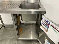 Rvs spoeltafel (125 cm) - afbeelding 2 van  9