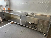 Rvs spoeltafel (gedemonteerd)