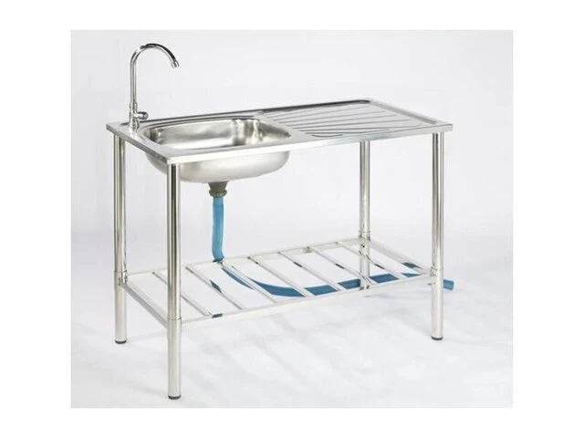 Rvs spoeltafel met gootsteen voor buiten westfalia, 2304-01 - afbeelding 1 van  3
