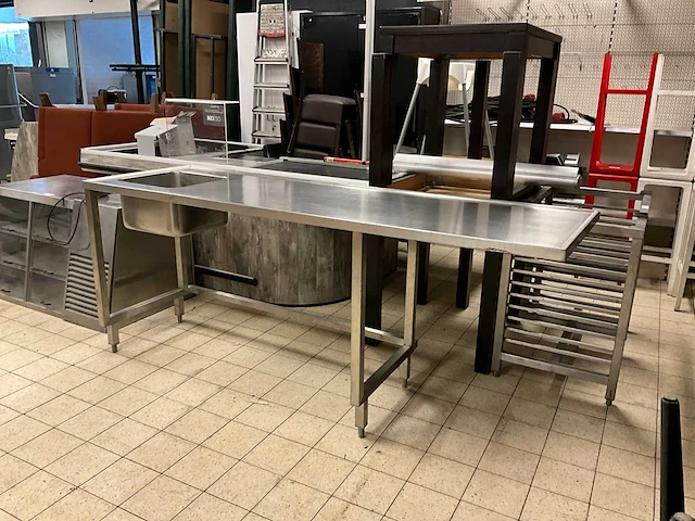 Rvs spoeltafel - afbeelding 1 van  5