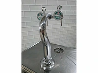 Rvs tapblad inclusief dubbele spoelbak en 2 x heineken tapkraan - afbeelding 4 van  6