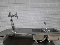 Rvs tapblad inclusief dubbele spoelbak en 2 x heineken tapkraan - afbeelding 6 van  6