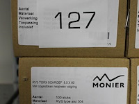 Rvs torx schroeven 5.0 x 60 met opgestoken neopreenring, 24 doosjes - afbeelding 2 van  2