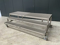 Rvs trap bordes - verrijdbaar - afbeelding 2 van  4