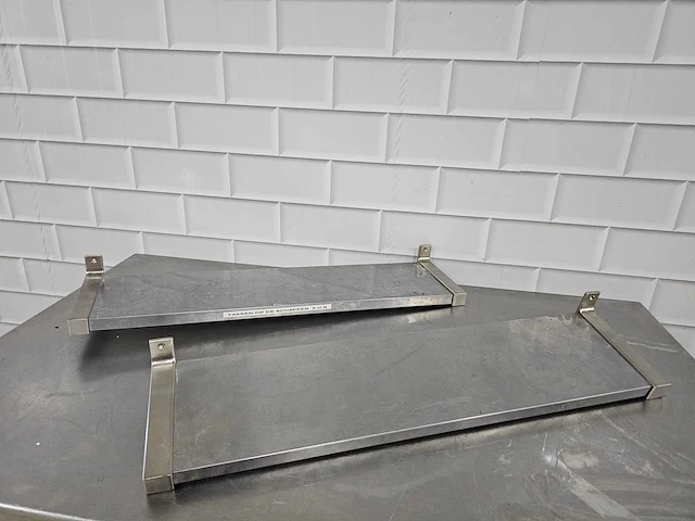 Rvs / trespa wandschap (2x) - afbeelding 1 van  3