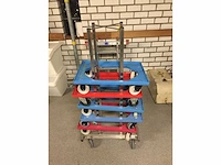 Rvs trolleywagen inclusief diverse trolleys. - afbeelding 3 van  3