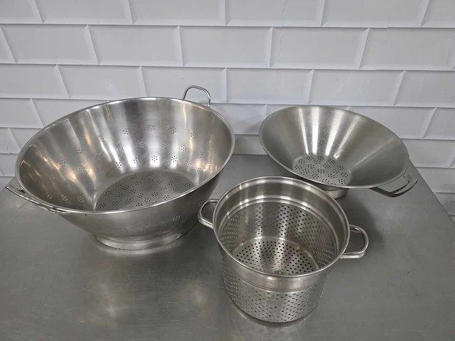 Rvs vergiet (3x) - afbeelding 2 van  4