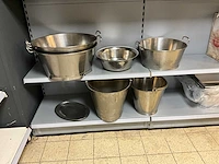 Rvs vergieten en emmers (9x) - afbeelding 2 van  7