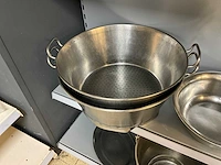 Rvs vergieten en emmers (9x) - afbeelding 3 van  7