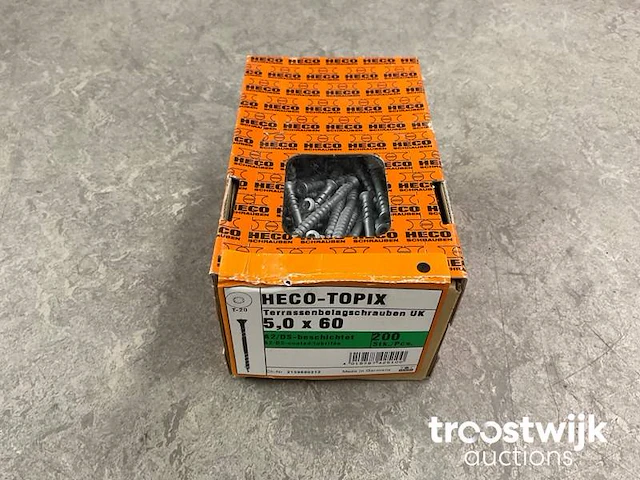 Rvs vlonderschroef 5x60 mm - afbeelding 1 van  5