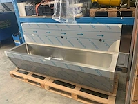 Rvs wand wastafel 210cm - afbeelding 7 van  13