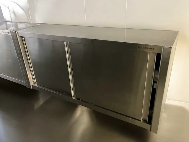 Rvs wandkast | schuifdeuren - afbeelding 1 van  2