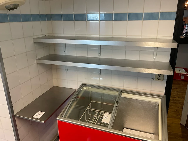 Rvs wandplank (4x) - afbeelding 1 van  5