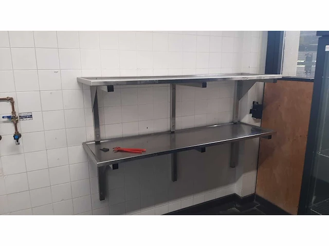 Rvs wandschap (2x) - afbeelding 1 van  2