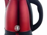 Rvs waterkoker rood - afbeelding 1 van  4