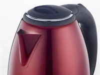 Rvs waterkoker rood - afbeelding 2 van  4