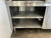 Rvs werkbank met schuifdeuren - afbeelding 4 van  5