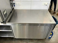 Rvs werkbank met schuifdeuren - afbeelding 5 van  5