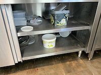 Rvs werkbank met schuifdeuren - afbeelding 4 van  5