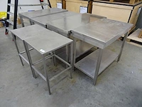 Rvs werktafel (6x) - afbeelding 1 van  2