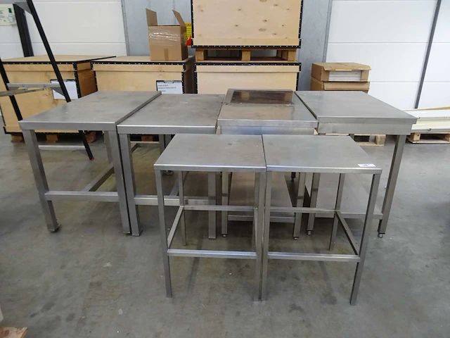 Rvs werktafel (6x) - afbeelding 2 van  2