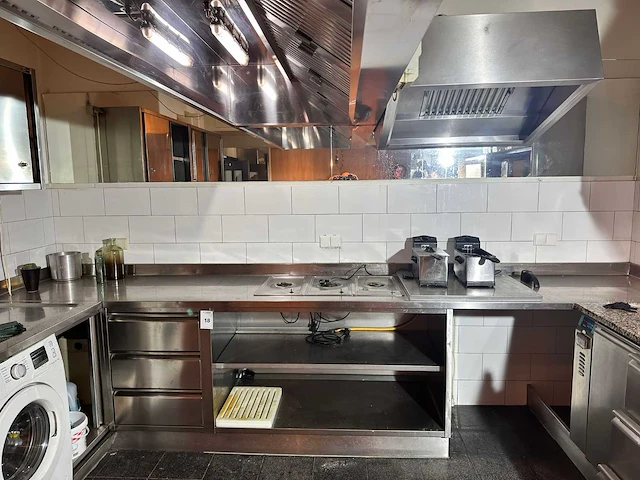 Rvs werktafel compleet 400cm - afbeelding 1 van  3
