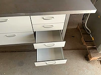 Rvs werktafel met 8 lades - afbeelding 4 van  7