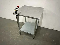 Rvs werktafel met blikopener - afbeelding 1 van  4