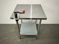 Rvs werktafel met blikopener - afbeelding 3 van  4