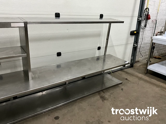Rvs werktafel met etagère - afbeelding 3 van  8