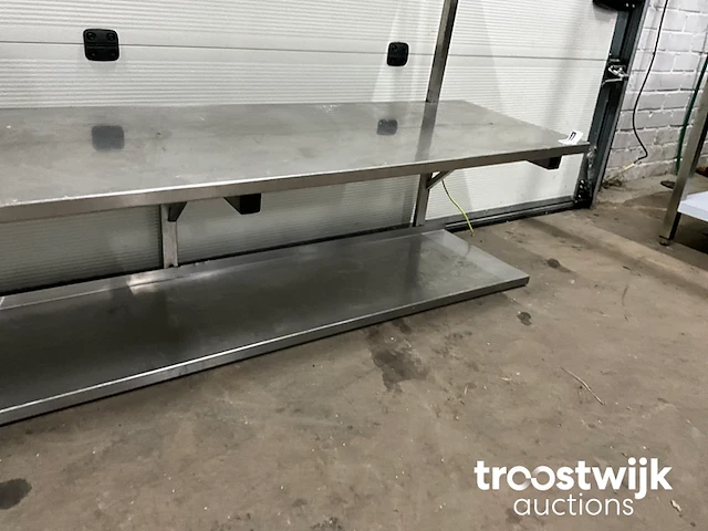 Rvs werktafel met etagère - afbeelding 4 van  8