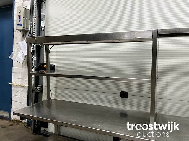 Rvs werktafel met etagère - afbeelding 6 van  8