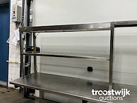 Rvs werktafel met etagère - afbeelding 6 van  8