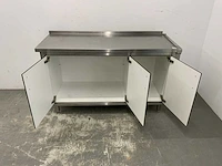 Rvs werktafel met gesloten onderbouw - afbeelding 6 van  8
