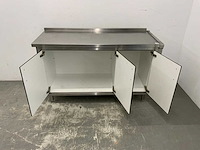 Rvs werktafel met gesloten onderbouw - afbeelding 6 van  8