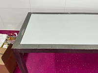 Rvs werktafel met hout blad - afbeelding 2 van  4