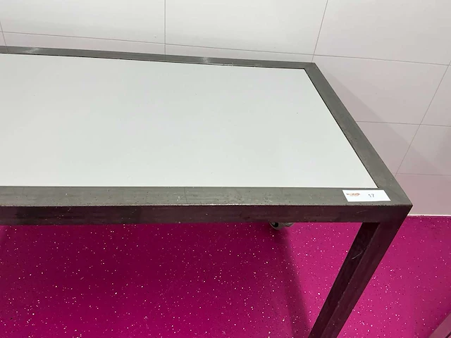 Rvs werktafel met hout blad - afbeelding 3 van  4