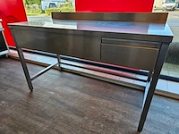 Rvs werktafel met lade 150cm - afbeelding 2 van  4