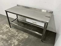 Rvs werktafel met lade - afbeelding 1 van  7
