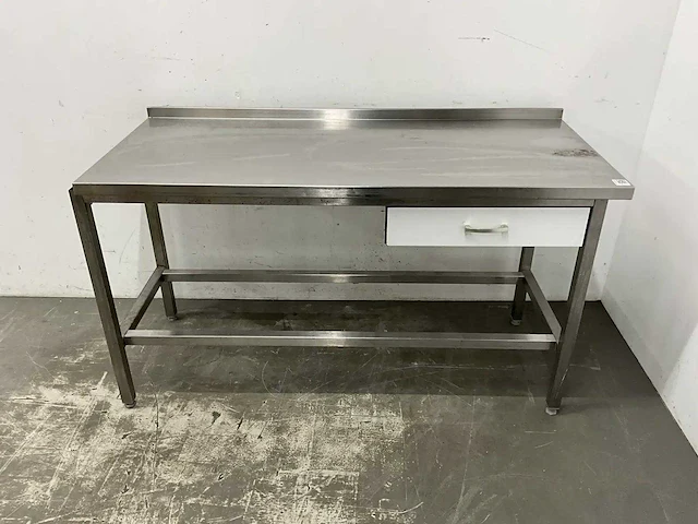 Rvs werktafel met lade - afbeelding 2 van  7