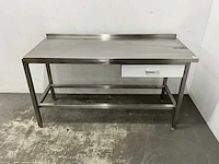 Rvs werktafel met lade - afbeelding 2 van  7