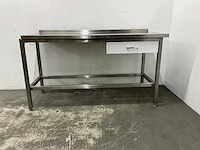 Rvs werktafel met lade - afbeelding 7 van  7