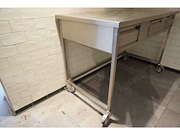 Rvs werktafel met lades - afbeelding 3 van  5