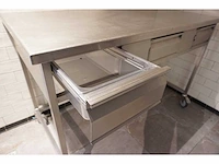 Rvs werktafel met lades - afbeelding 4 van  5