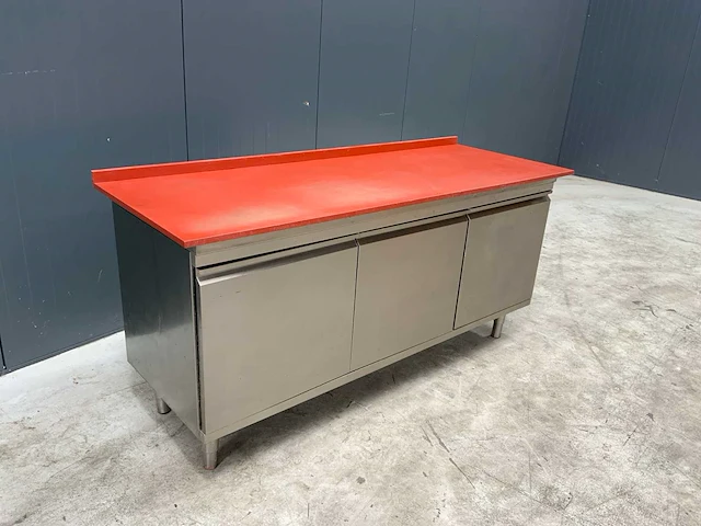 Rvs werktafel met lades - afbeelding 1 van  3