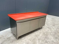Rvs werktafel met lades - afbeelding 1 van  3