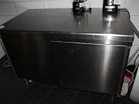 Rvs werktafel met onderkast. afmeting 130 x 70 x 90 cm. let op: exclusief inhoud. - afbeelding 2 van  2