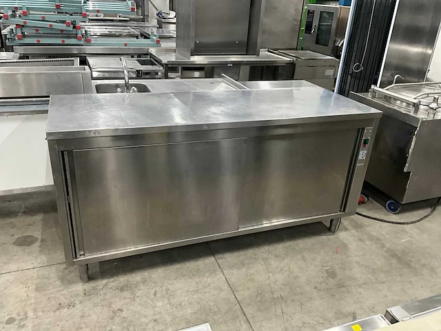 Rvs werktafel met onderkast - afbeelding 1 van  7